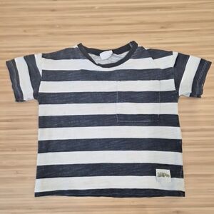Zara Kids Striped Tee - Navy and White